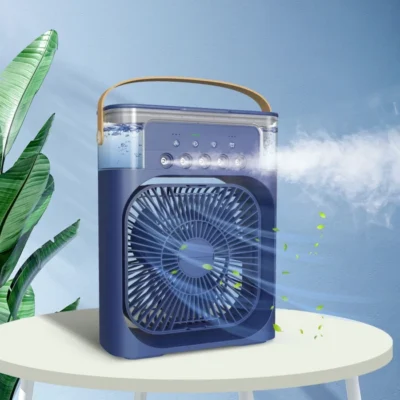 BBM 3 in 1 USB Mini Portable Fan Air Cooling fan Aircond Humidifier Purifier Mist Cooler with LED Light