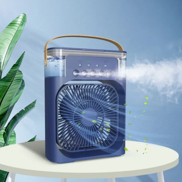 BBM 3 in 1 USB Mini Portable Fan Air Cooling fan Aircond Humidifier Purifier Mist Cooler with LED Light